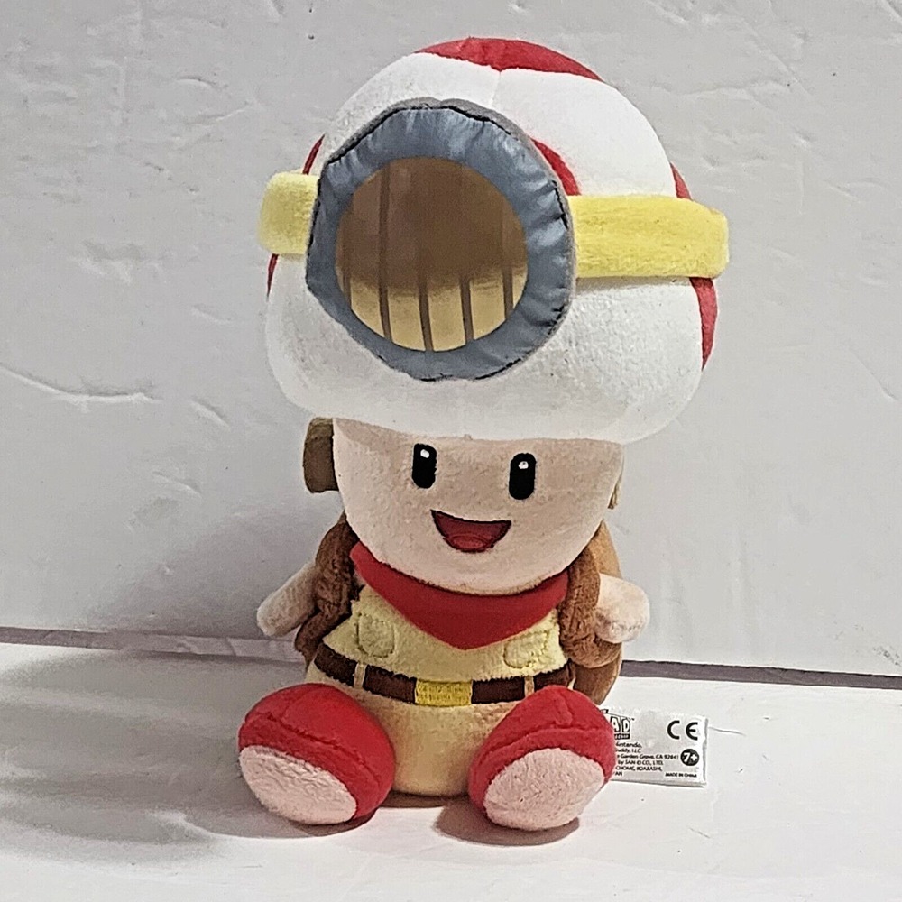 Captain Toad Treasure Tracker Little Buddy 2015 Nintendo Plush Mushroom 8"
